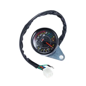 Compteur Universel Moto Km/h Noir ou Chrome 5 indicateurs