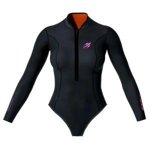 Short John Mormaii manga longa frontzip 1mm feminino diva pro uv-suit surf