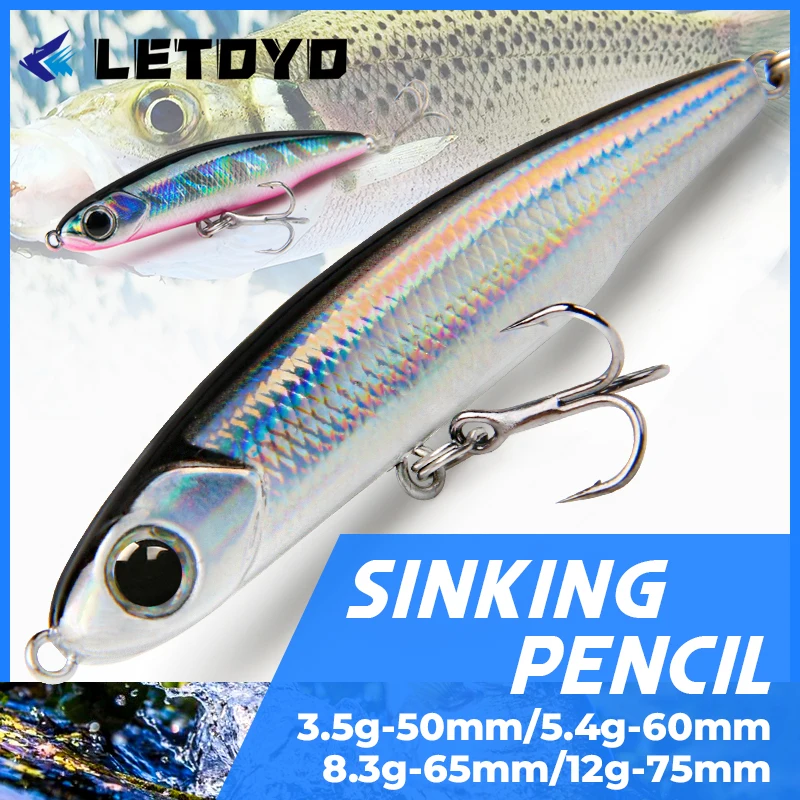 Amostra Sinking Pencil LETOYO 3.5g-12g Stickbait para Predadores - Image 2