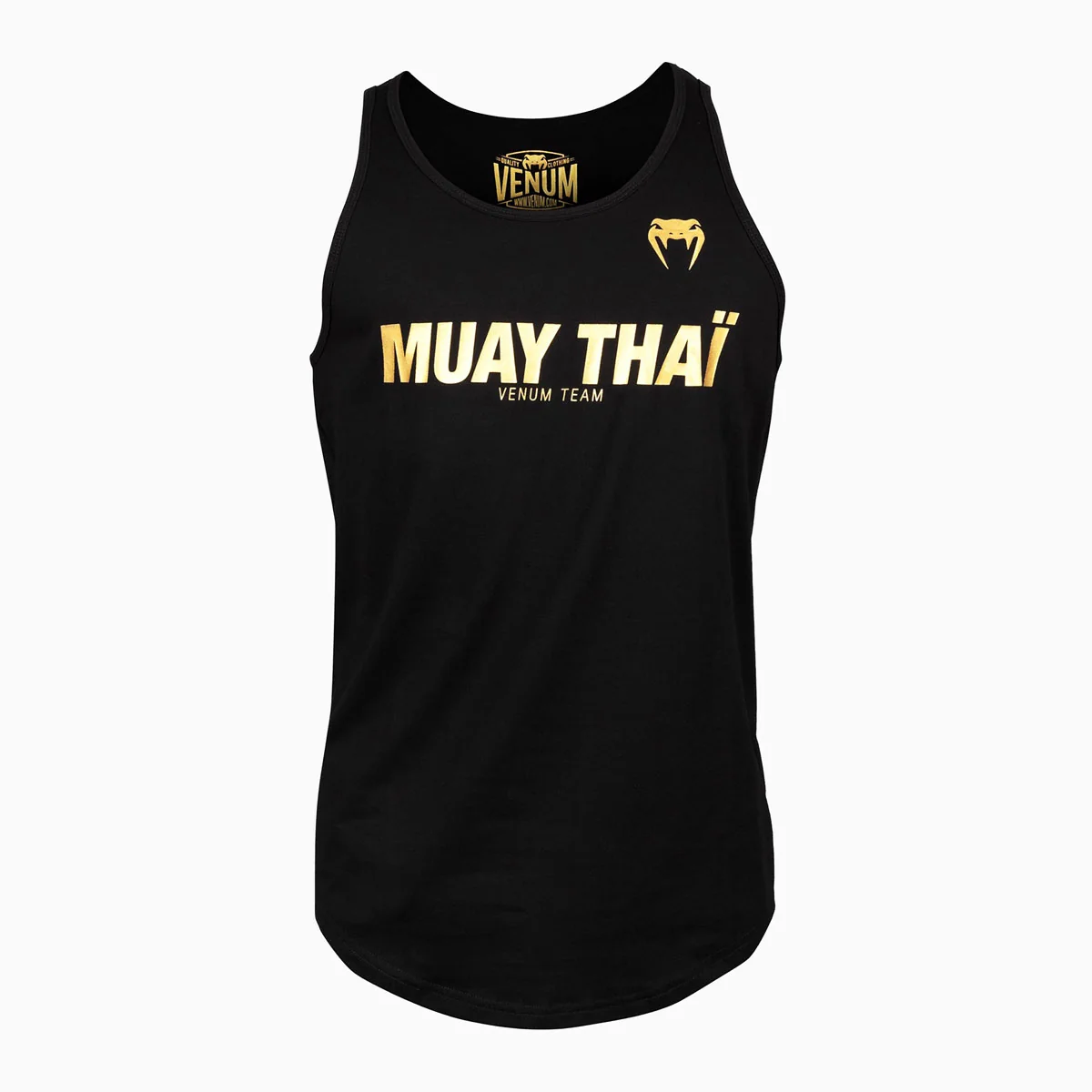 Camisola Venum Muay Thai VT Preto-Ouro - Image 2