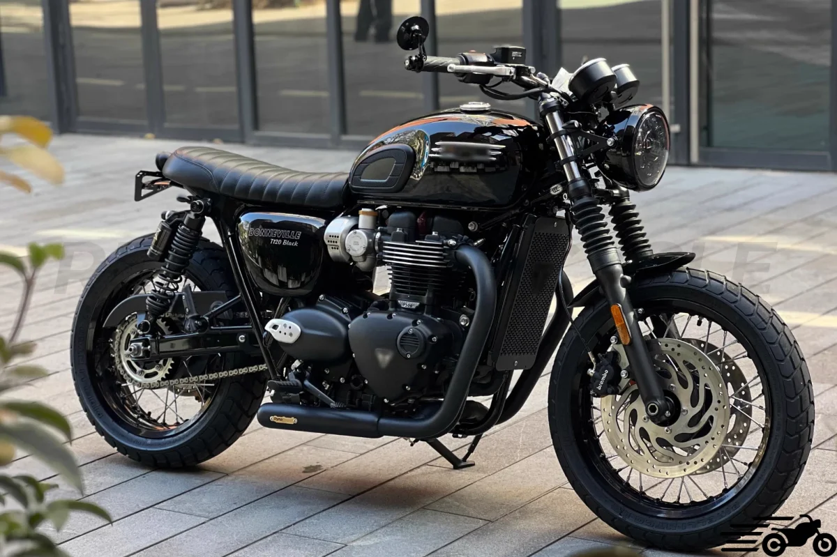 Echappement court Triumph Bonneville T100 T120 Street Speed Twin Scrambler