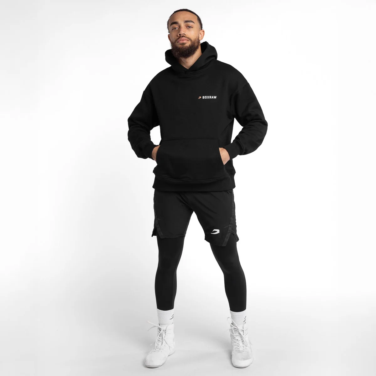 Camisola Boxraw We Don't Play Boxing oversize com capuz Preto - Image 7