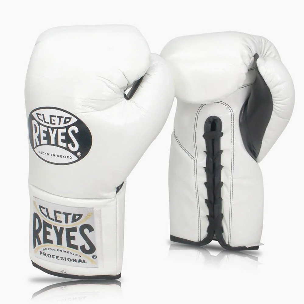 Luvas de Boxe Cleto Reyes Profissional CB2 Branco com atacadores