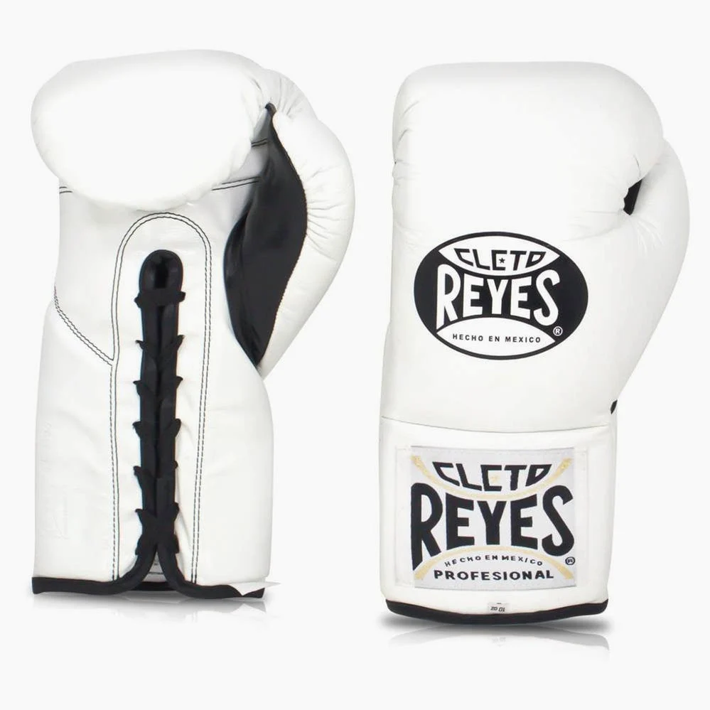 Luvas de Boxe Cleto Reyes Profissional CB2 Branco com atacadores - Image 3