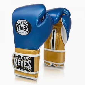 Luvas de Boxe Cleto Reyes Sparring CE6 Azul Safira Ouro