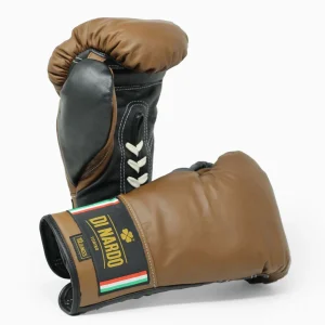 Luvas de Boxe Di Nardo com atacadores Castanho Preto 10 Oz