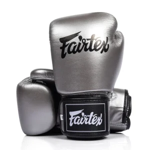 Luvas de Muay Thai Fairtex BGV1C-Plus Gun Metallic