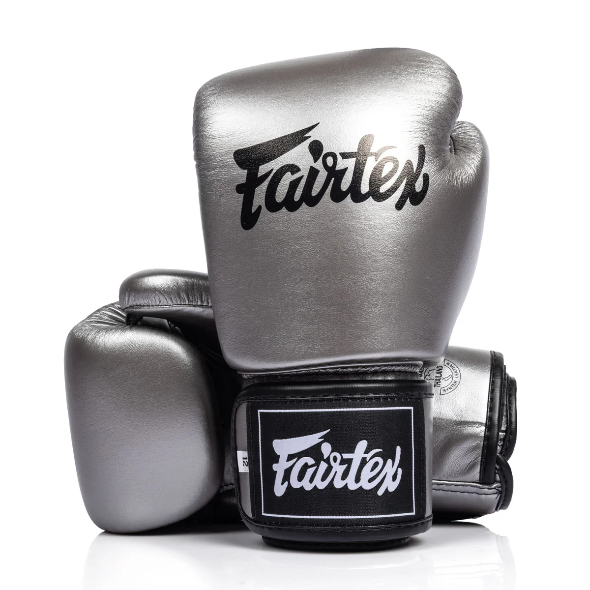 Luvas de Muay Thai Fairtex BGV1C-Plus Gun Metallic - Image 2