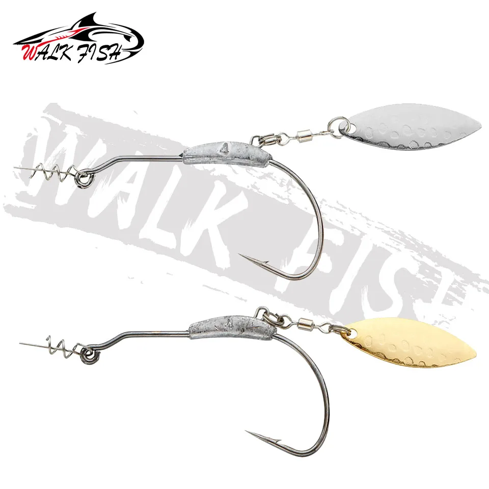 Conjunto 3 Anzóis Offset Plumbados WALK FISH com Colher e Twist Lock 2g a 9g - Image 6