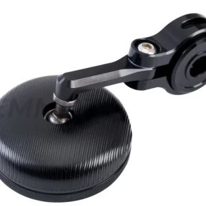Paire de Rétroviseurs Embout de Guidon Noir Rond 22 mm CNC