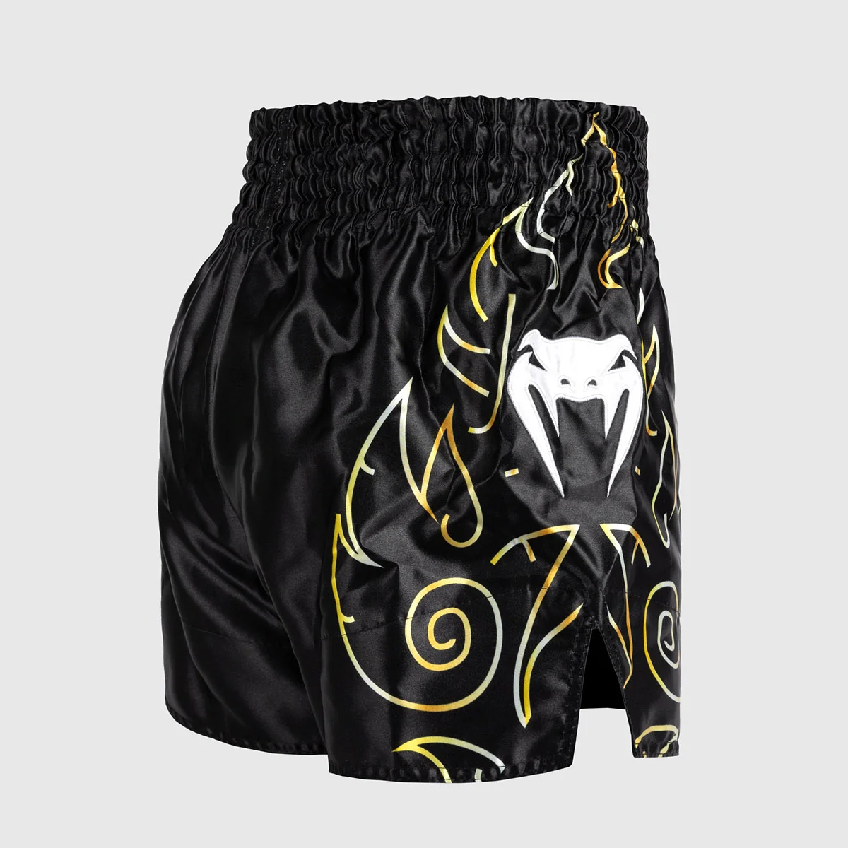 Calções kick-tailandeses Venum VTC Flames Preto-ouro - Image 4