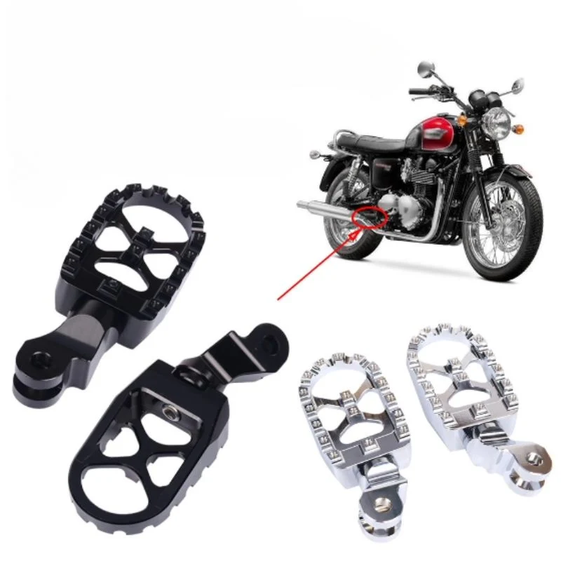 Reposes pieds aluminium plats Triumph Bonneville - Image 2