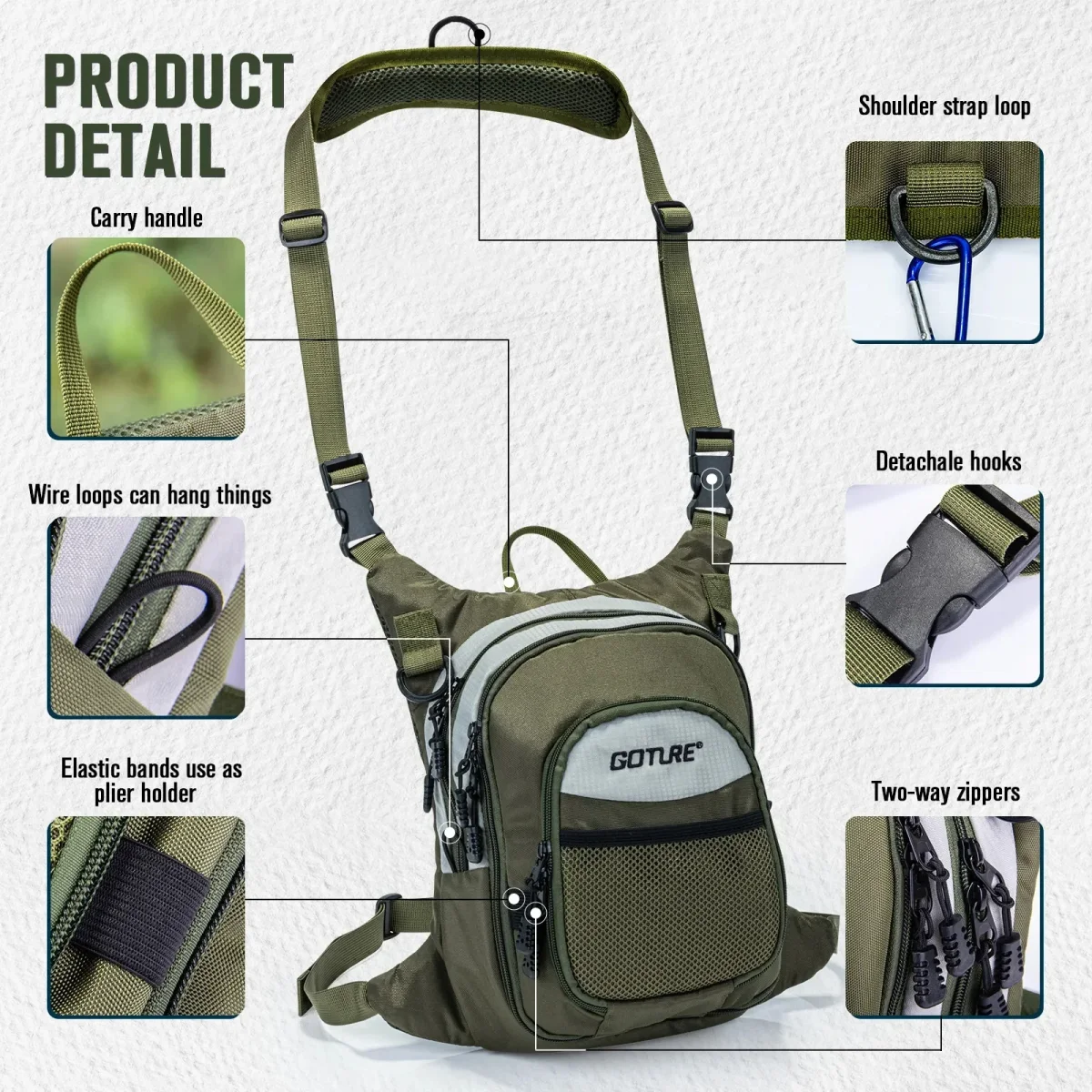 Bolsa de Peito Goture para Pesca à Mosca e Spinning Ligeiro - Image 4