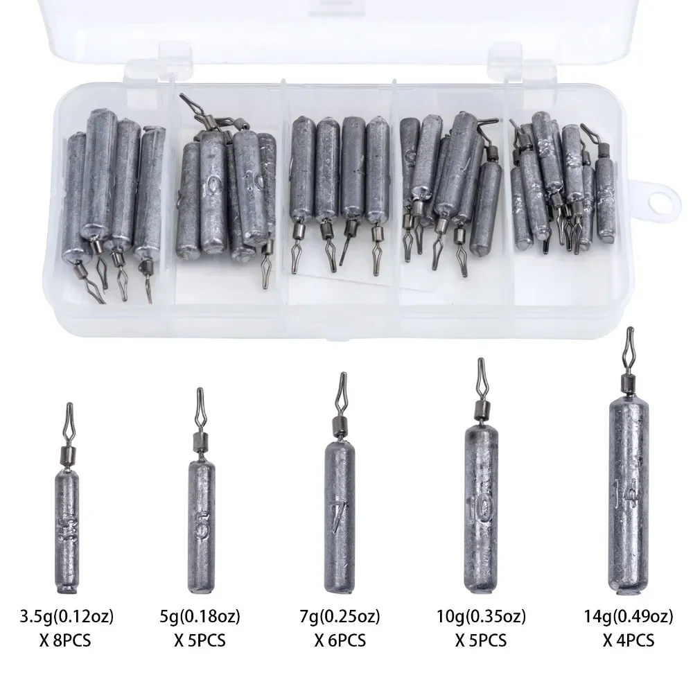 Conjunto de Chumbos Drop Shot Goture com 28 Unidades (3.5g a 14g) com Caixa Organizadora - Image 3