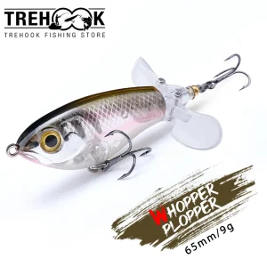 Amostra Flutuante TREHOOK Whopper Popper com Hélice Dupla 9g-24g