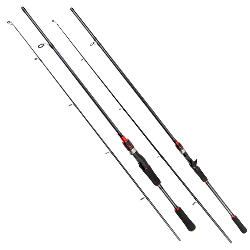 Cana de Pesca em Carbono, Casting e Spinning, 1.65m/1.8m, 2 Secções - Image 2