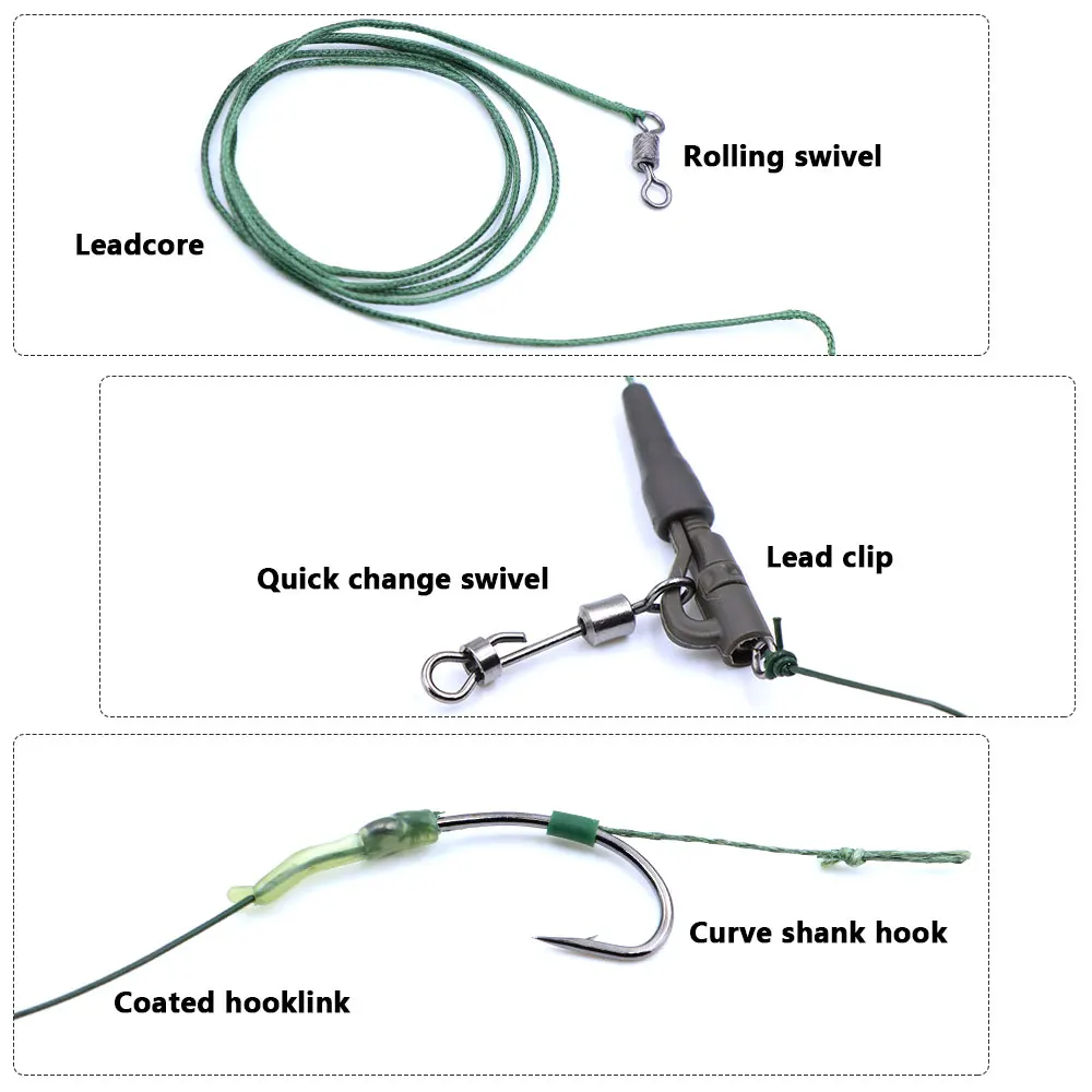 Montagem de Carpa Pronta com Leadcore e Hair Rig - Image 4