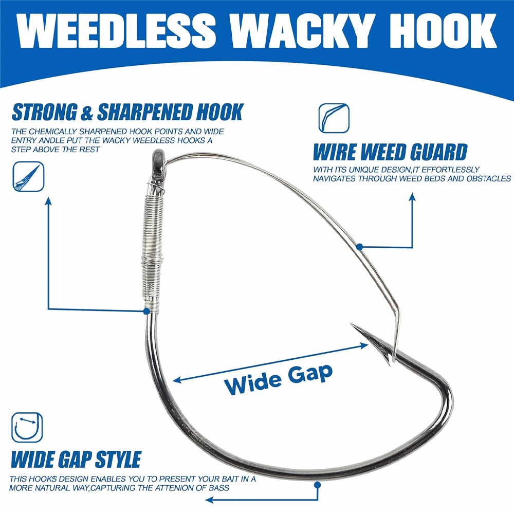 Anzóis Wacky Weedless com Proteção Antienrosco (10 unidades) - Image 4