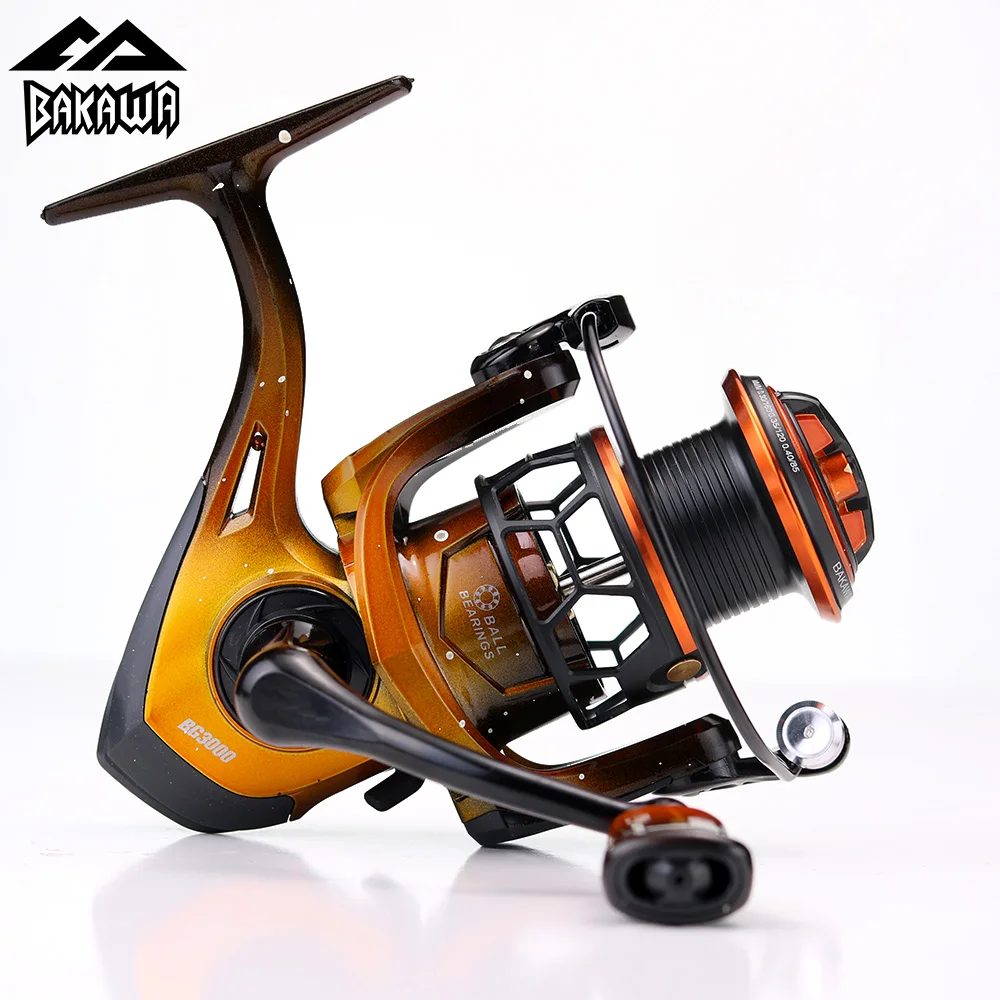 Carreto de Spinning Bakawa BG 1000 2000 3000 5.2:1 Bobina Metálica - Image 2