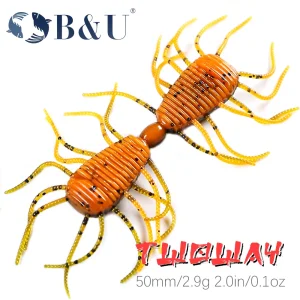 Amostra de Vinil B&U 2WAY Larva 50mm para Pesca Finesse
