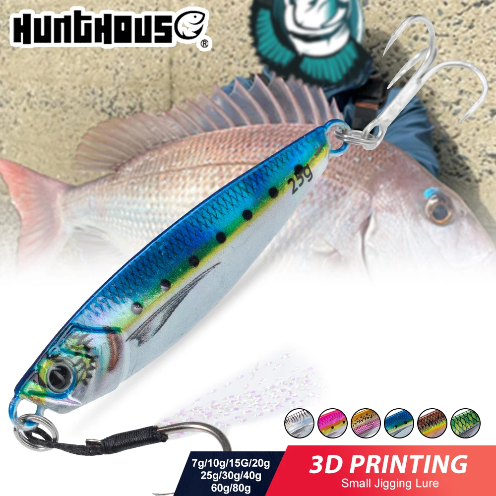 Jig Metálico Casting Jig Hunthouse 7g a 80g para Shore Jigging