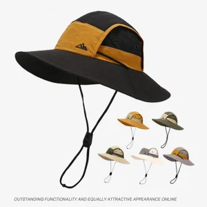 Chapéu de Pesca com Protecção Solar, Aba Larga e Capa de Pescoço