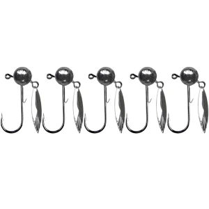 Conjunto 5 Anzóis Jig Head com Colher Rotativa 3.5g–10g