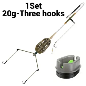 Montagem Method Feeder para Carpa com Leadcore e 3 Anzóis