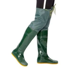 Botas de Pesca Impermeáveis Cano Alto em PVC com Sola Macia