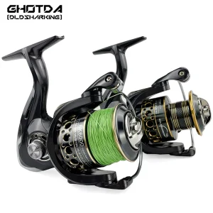 Carreto Spinning Leve GHOTDA BK/NX 2000-7000 com 5.2:1/4.7:1