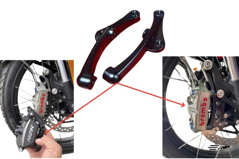 Supports conversion étrier Radial Triumph Scrambler 1200 - Image 2