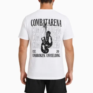 T-shirt Combat Arena Unbroken Branco