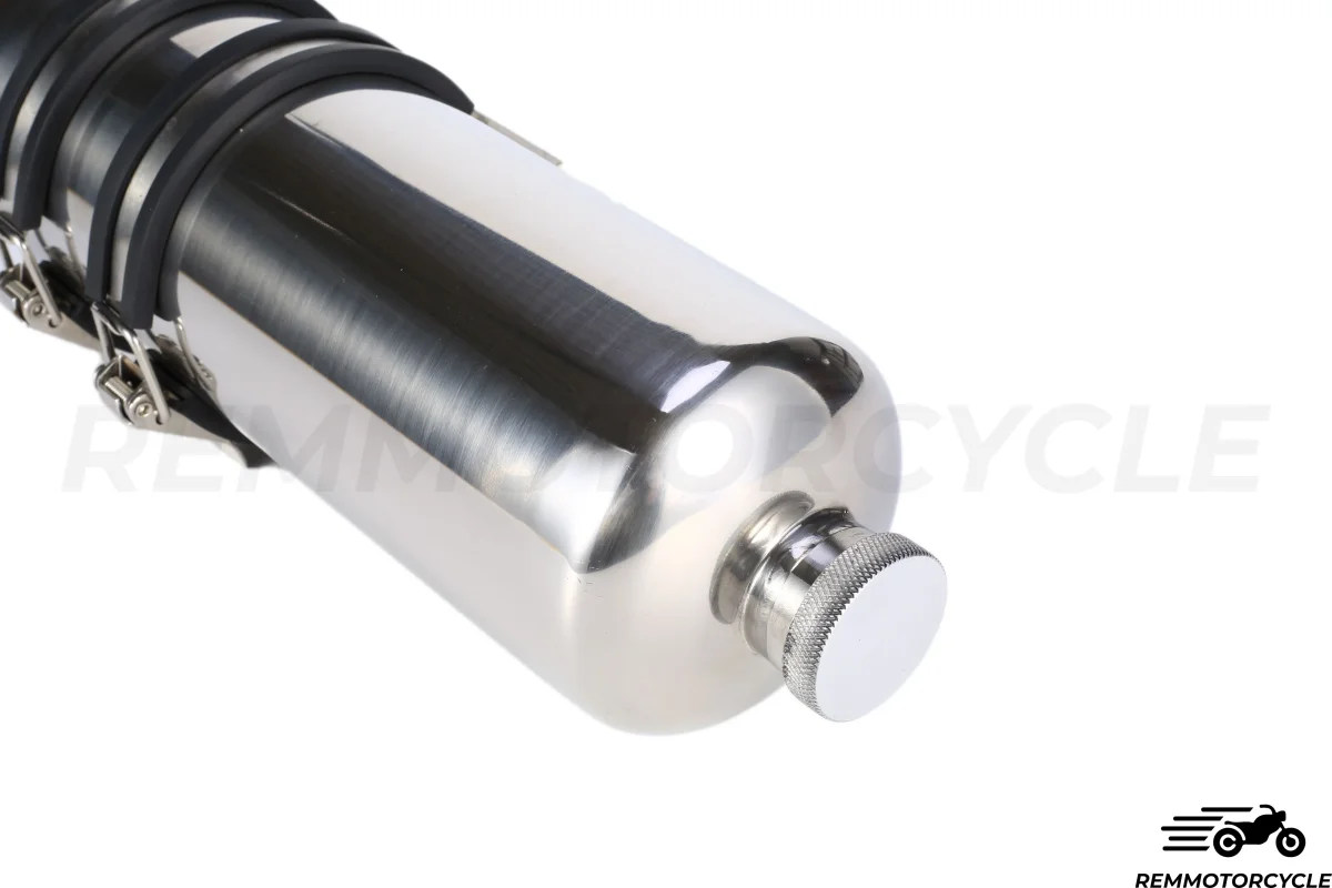 Reservoir additionnel moto type Bouteille Bouchon en aluminium 1.5 L avec support - Image 6