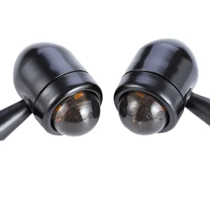 Lot de 4  Clignotants Led Noir Lentille Noir