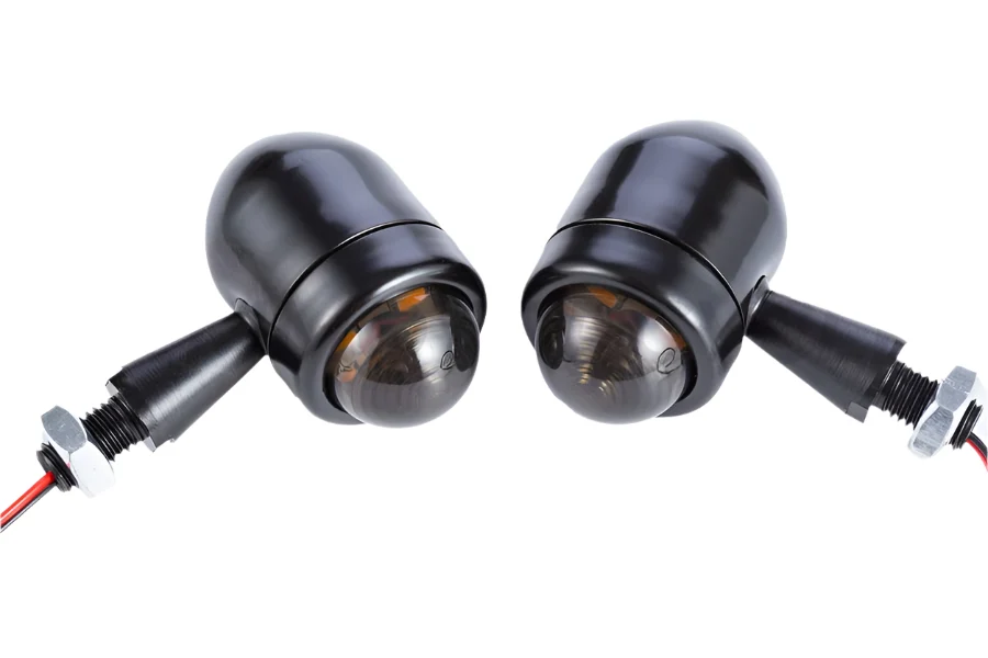Lot de 4 Clignotants Led Noir Lentille Noir