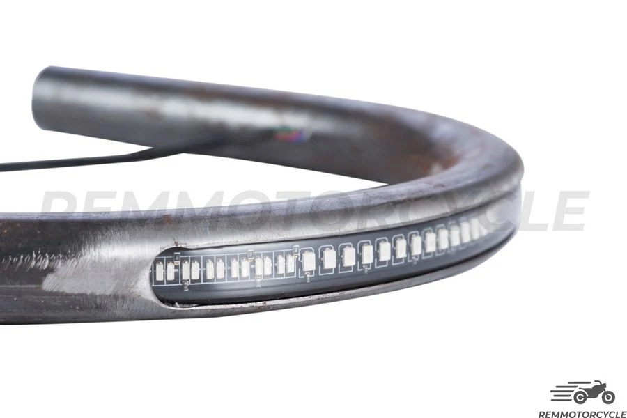 Boucle arriere moto avec Bande LED Intégrée Plate ou Relevée Dia. 25 mm - Image 6