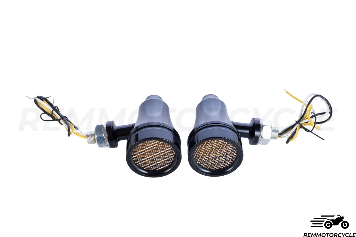 Paire de Clignotants Grille CNC Noir - Image 3