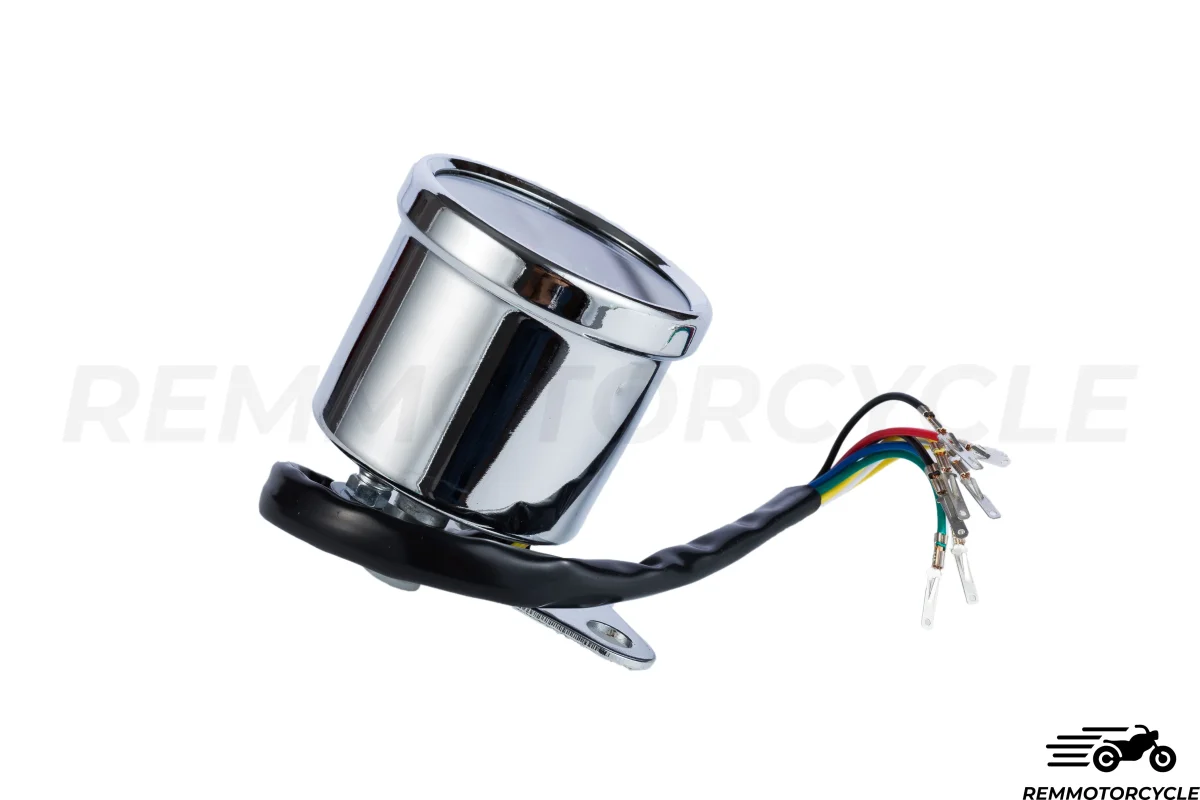 Compteur Universel Moto Km/h Noir ou Chrome 5 indicateurs - Image 3